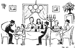 dessin pessah en famille